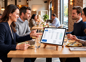 Restaurant guests using a POS system